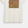 Coach Ss24 Logo Floral Print Round Neck Short Sleeve T-Shirt Women Tops White CQ777-WHT