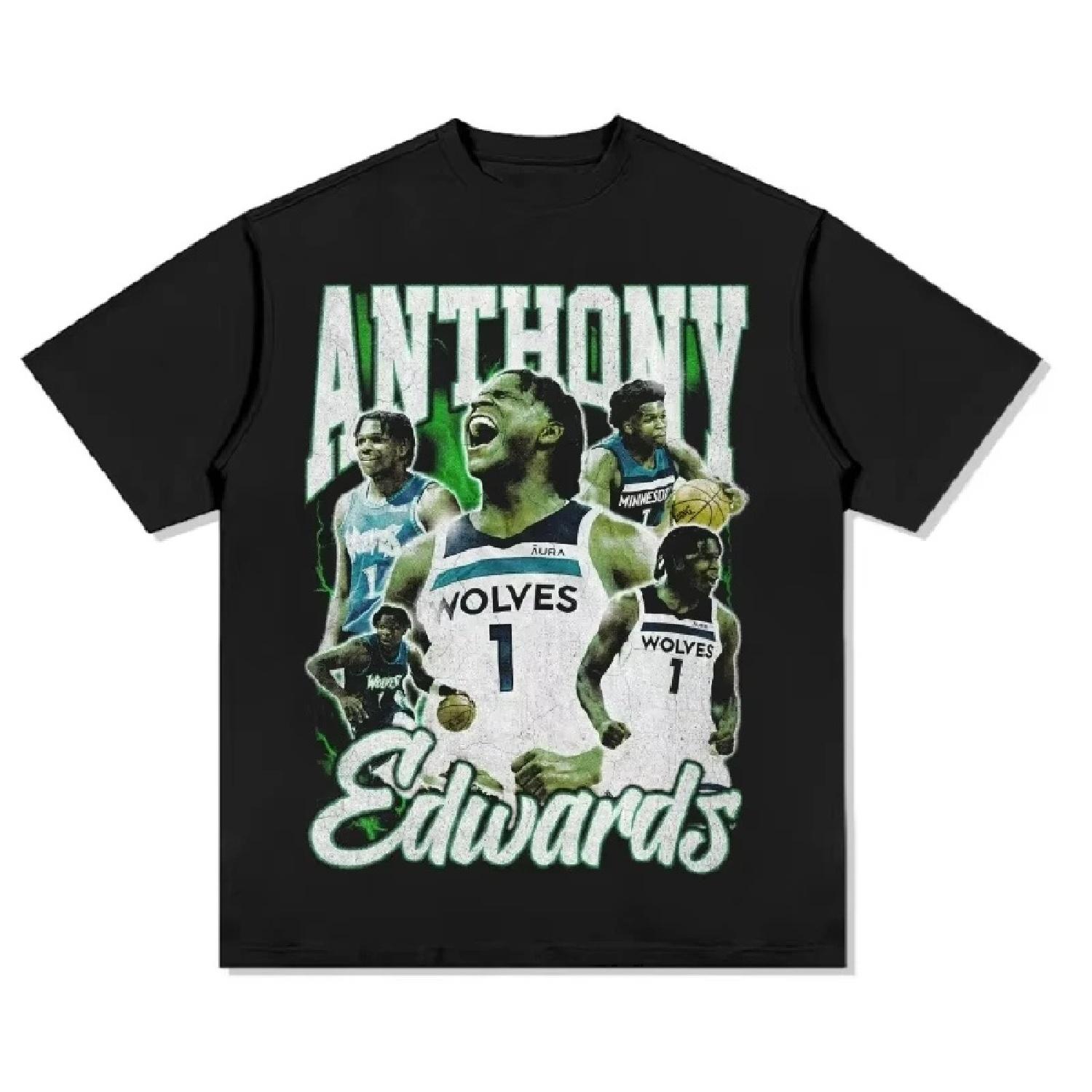 

Summer 2025 Nba Edwards Timberwolves T-shirt Printed Tee Summer Sports Fan T-shirt Man Crew-neck Short-sleeved Top Summer Tshirt XXXXXL різнокольоровий