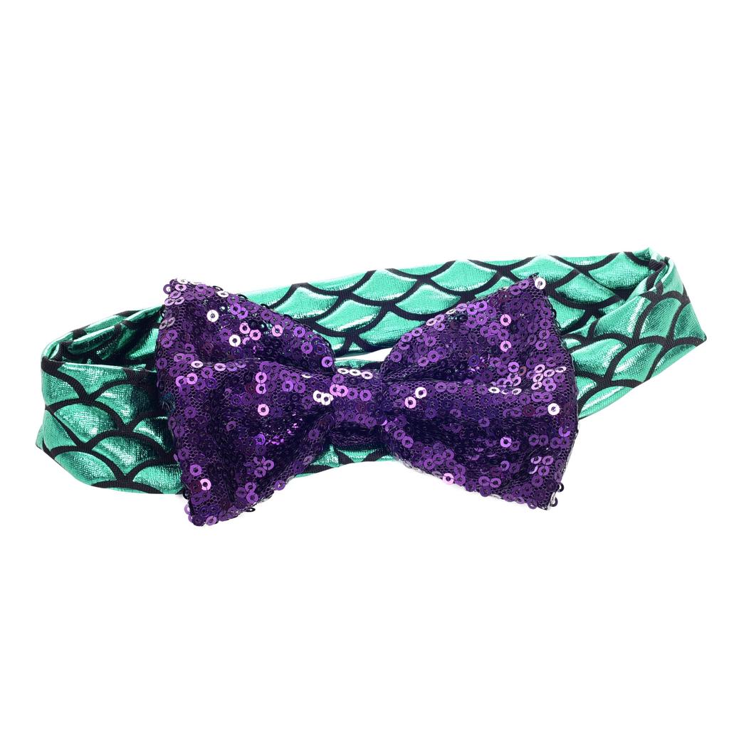 Baby Girl Romper Mermaid Costume Baby Outfit Ariel Princess Dress Halloween Costume with Headband Size Months 60 [Dressy Daisy] 0-3