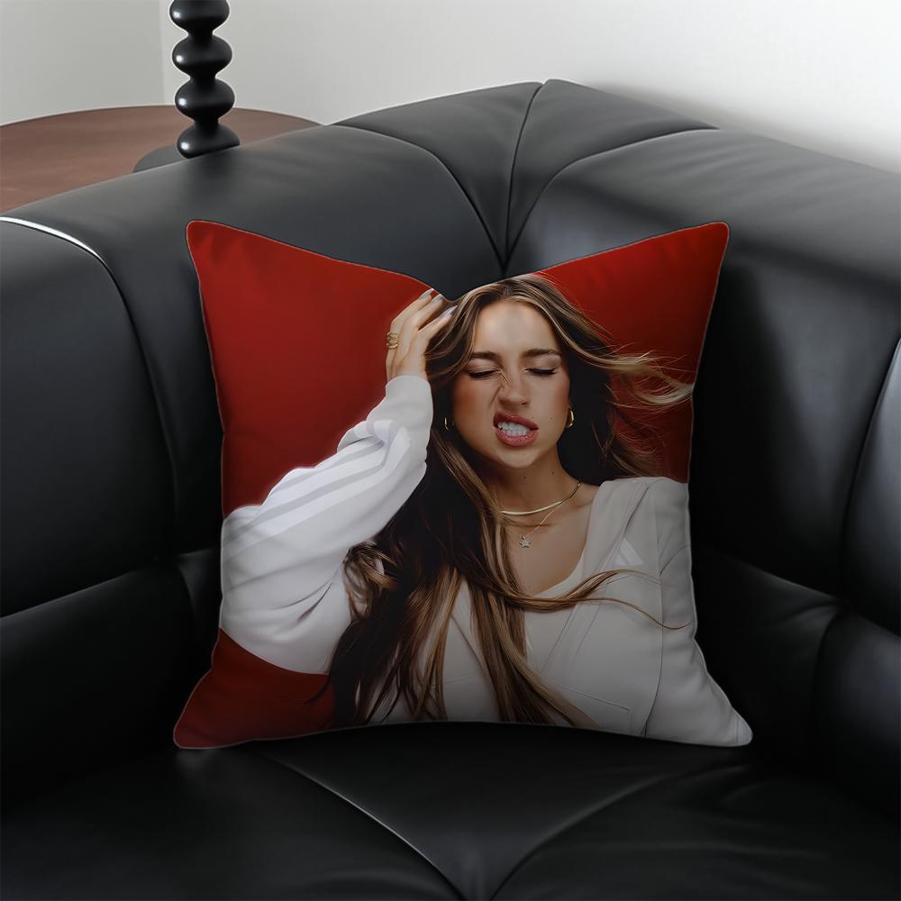 T-Tate McRae Sänger Kissenbezug Milbenabweisender Kissenbezug Verdeckter Reißverschluss Seidig kurzer Plüsch Sofakissenbezug