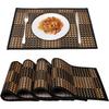Bamboo Placemats for Dining Table,Placemats Set of 4,Stain-Resistant,Heat-Resistant Durable Sturdy Dining Place Mats for Kitchen