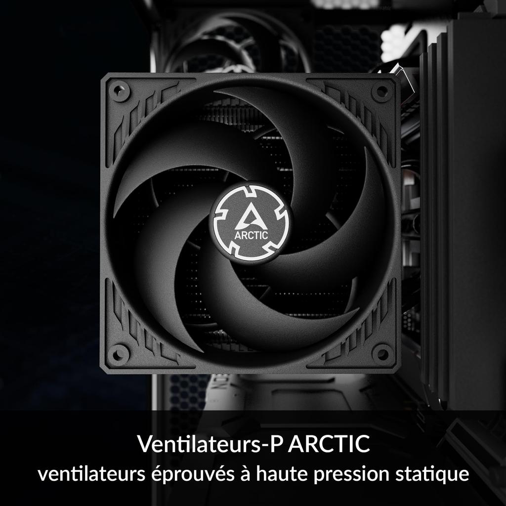 ARCTIC Freezer 36 - CPU Cooler, Dual Fan, Push-Pull, Single Tower, 120mm P-Fans x2, High Static Pressure, 200-1800 RPM, Fluid Dynamic Bearing, MX-6