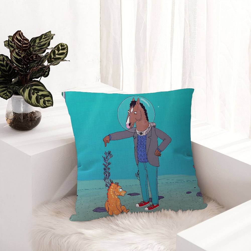 Cartoon B-BoJack H-Horseman Pillow Cover Design Cushion Cover Decor Holiday Decorati