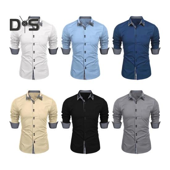 Pánská jarní košile Colorblock kostkovaný potisk Jednořadý Slim Fit Dlouhý rukáv Knoflíčky Knoflíky Streetwear Běžné Business Cardigan Košile Kabát