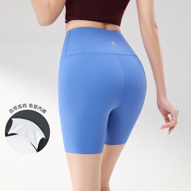 

Three-Point High-Waisted Yoga Shorts for Women - Tummy Control, Butt Lifting, Anti-Exposure Fitness Base Layer L [100-115 lbs]