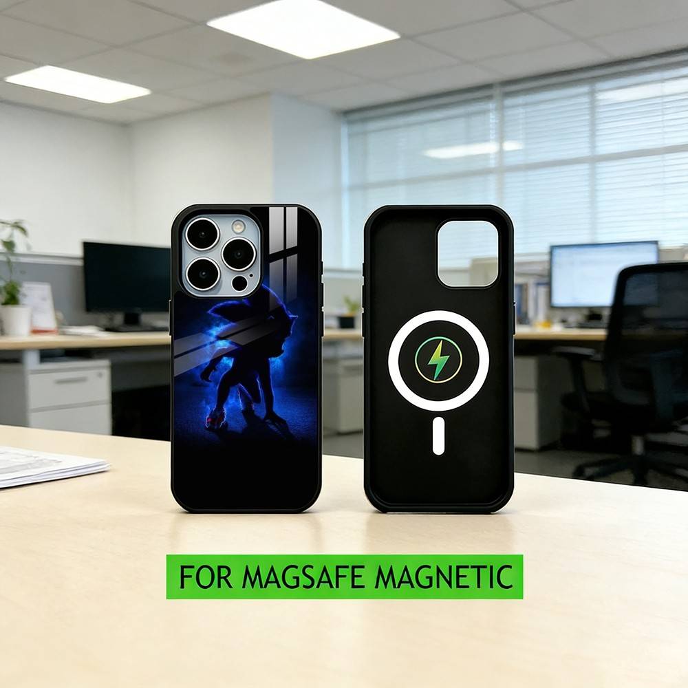 S-Shadow S-Sonic Phone Case For iPhone17,16,15,14,13,12,11 Plus,Pro Magnetic with Magsafe Wireless Charging
