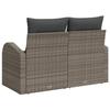 VidaXL Canapé de jardin 2 places avec rangement et coussins gris en poly rattan 42006744