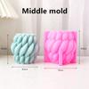 3D Pillar Swirl Candle Molds Wave Twirl Taper Spiral Silicone Mould Geometric Abstract Decorative Wavy Soy Wax Mold Clay Molds
