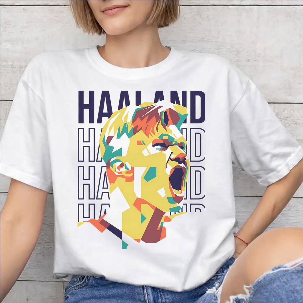 Haalands Accessories Unisex WoUnisex T Shirts 100 Cotton Tee Graphic Printing Football Tshirt Clothing