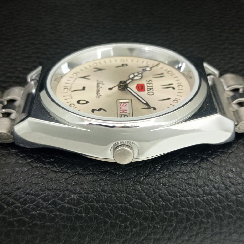 REFURBISHED SEIKO 5 AUTOMATIC 6309A JAPAN MENS VINTAGE SILVER WATCH A442600-1