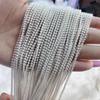 Japanese DIY Rhinestone Chain Nail Art: Luxurious 3D Metal & Pearl Decorations