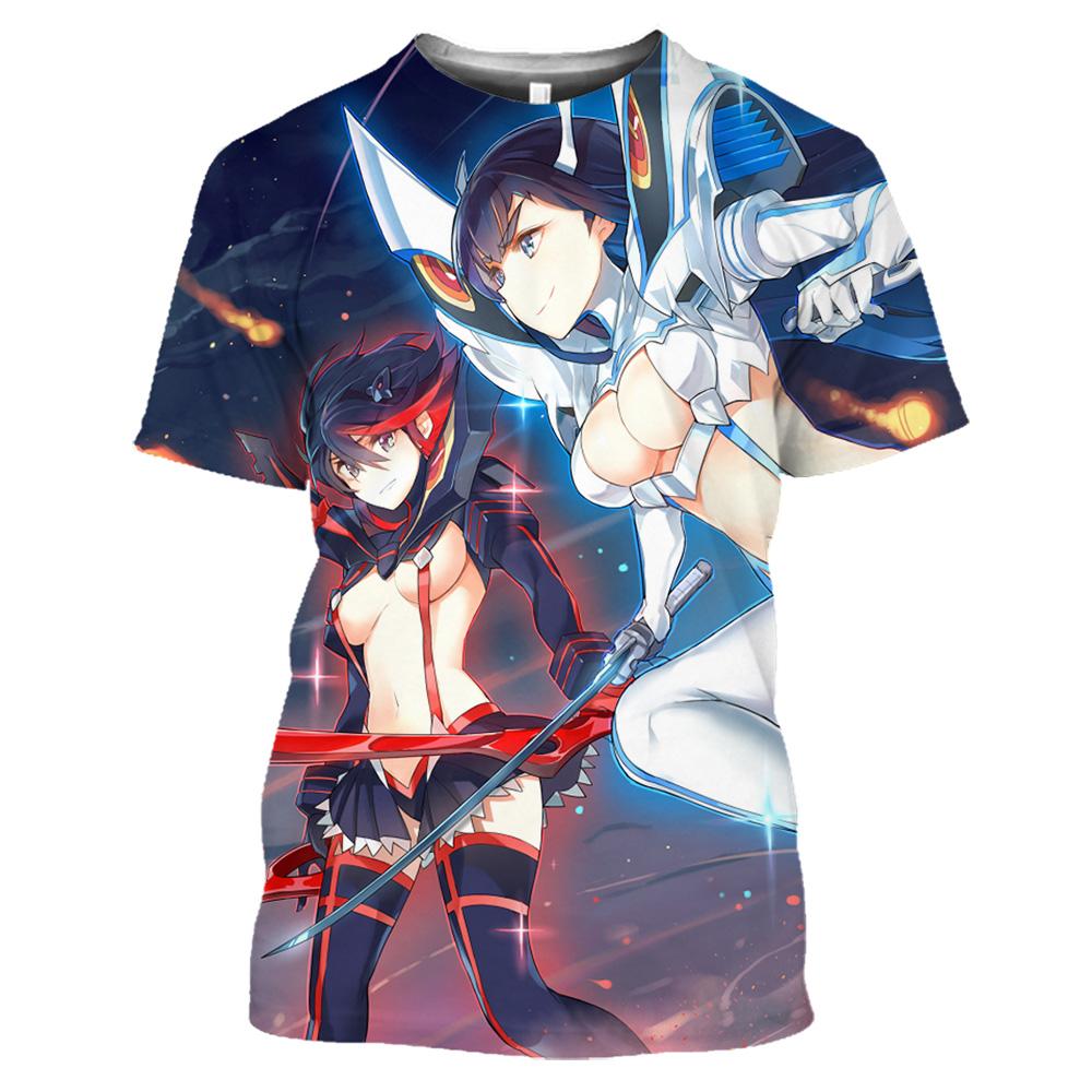 Anime Kill La Kill Printed 3D T-shirt Men Women Summer Loose Harajuku Style Shirts Unisex Streetwear Tees Tops