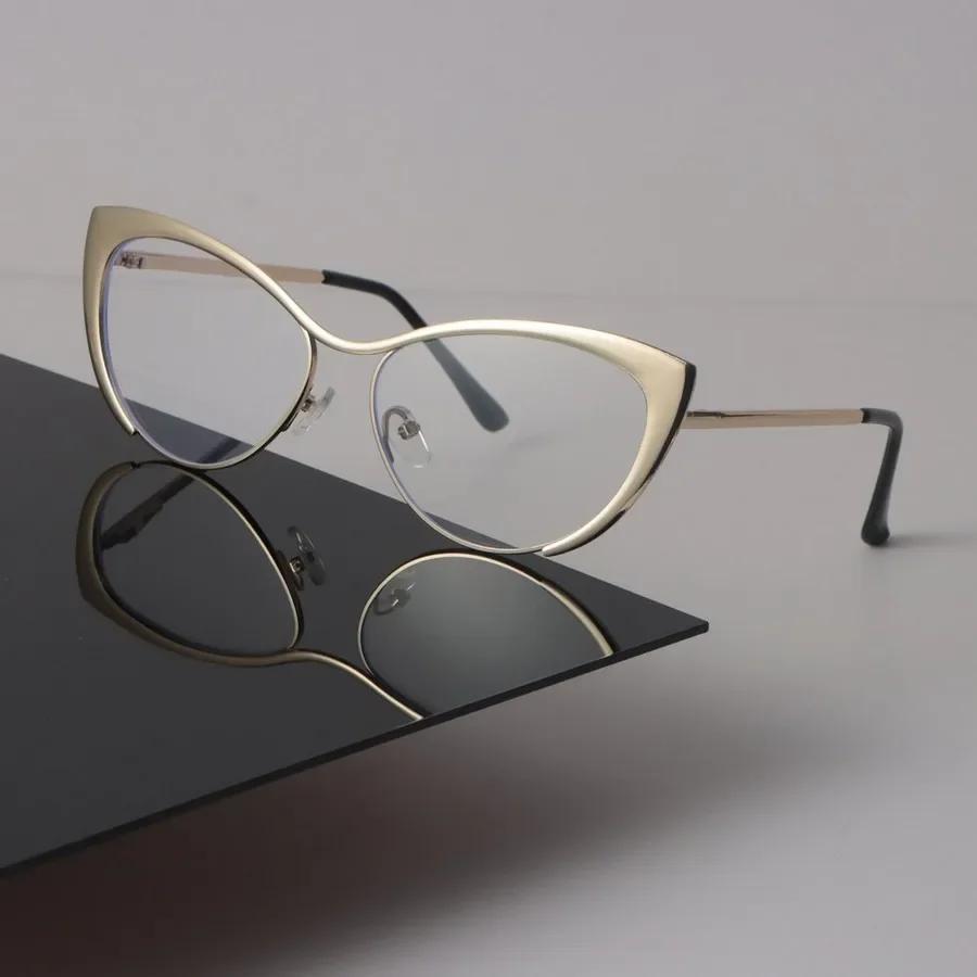 Luxury Cat Eye Frame Eyeglass Women Men Minimalist Transparent Glasses Cool Clear Lens Frame Glasses