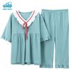 morytrade Fashionable Pajamas Summer Nightwear Lace Ribbon Cosplay (Green, XL)