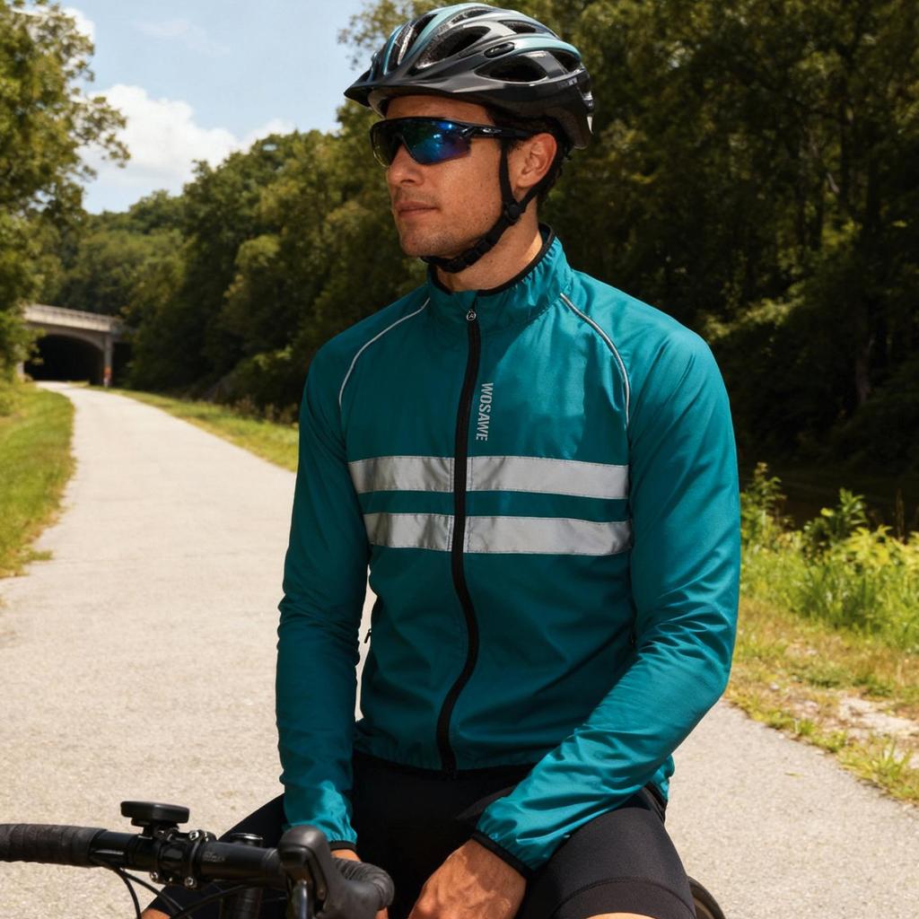 Wosawe Cyklistické bundy Voděodpudivé kolo Větruodolné Reflexní plášť na kolo