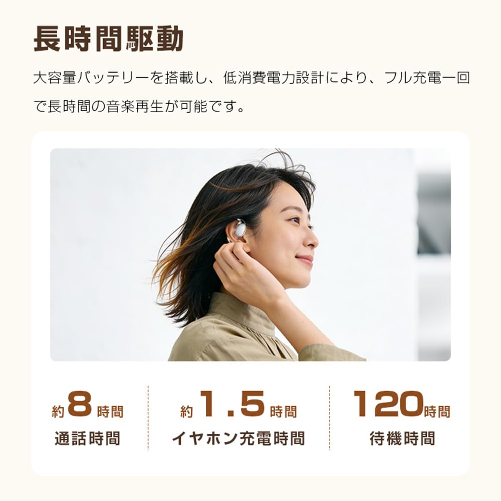 New Model New Charging Case Wireless Earbuds with Rotating Air Conduction Bluetooth Instant ENC Noise LED Battery Level Fast IPX5 Up to 120 Hours