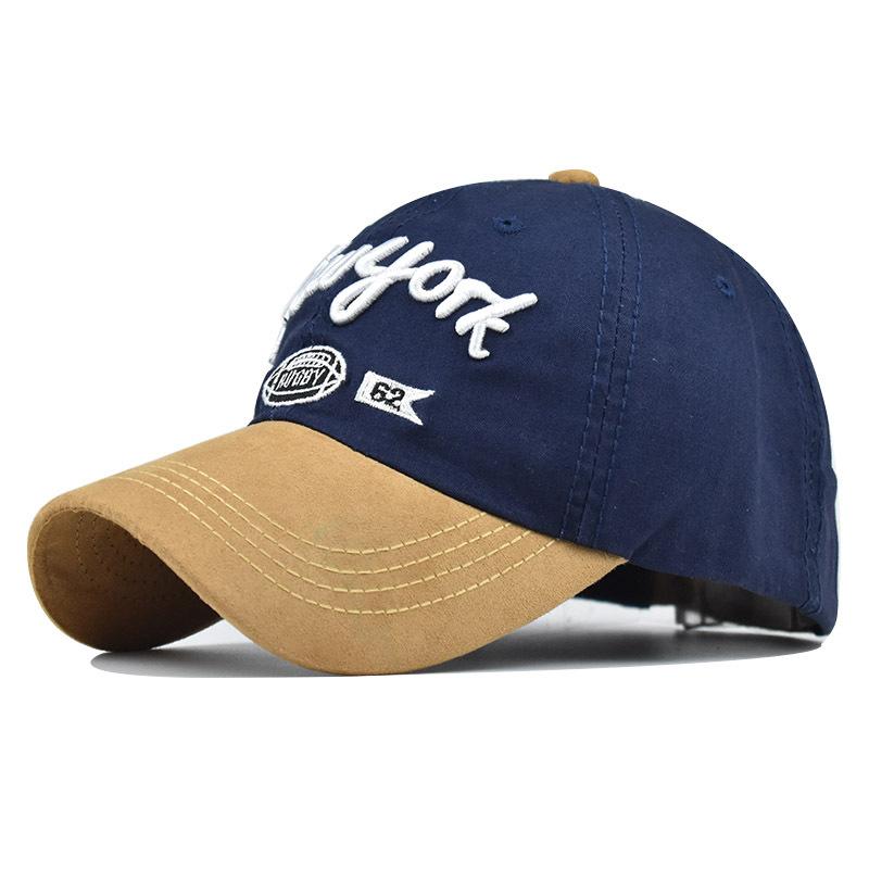 NEW YORK machte alte reine Baumwolle gewaschene Baseballmütze 3D-Buchstaben dreidimensionale Stickereikappe