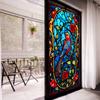 Colorful Stained Frosted Glass Film Modern Art Geometry Pattern Window Stickers Opaque Self-adhesive European Home Decor Privacy