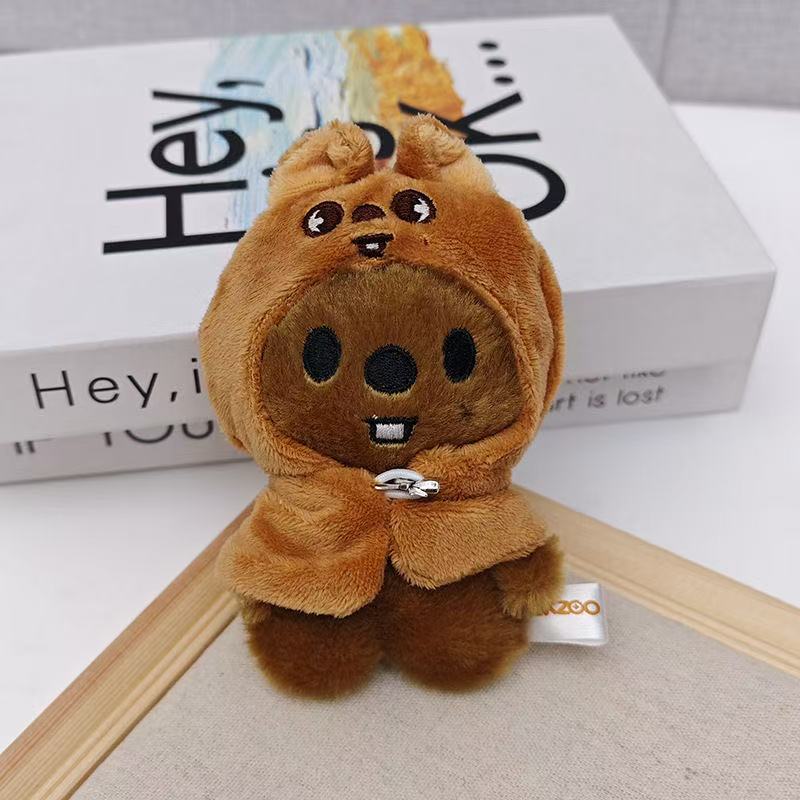 SKZ Seoul FM Live SKZOO Stray Kids Plush Toy 12cm Doll Cloak Fashion Keychain Fan Commemorative Item Children's Gift