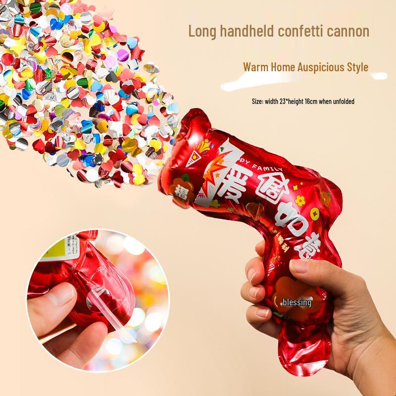 Пушка с конфетти на новоселье - Надувной ручной декор для празднования нового дома