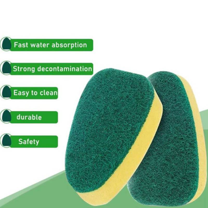 Kitchen Nano Sponge Cleaning Brush With Replacement Heads For Dishwashing And Surface Cleaning