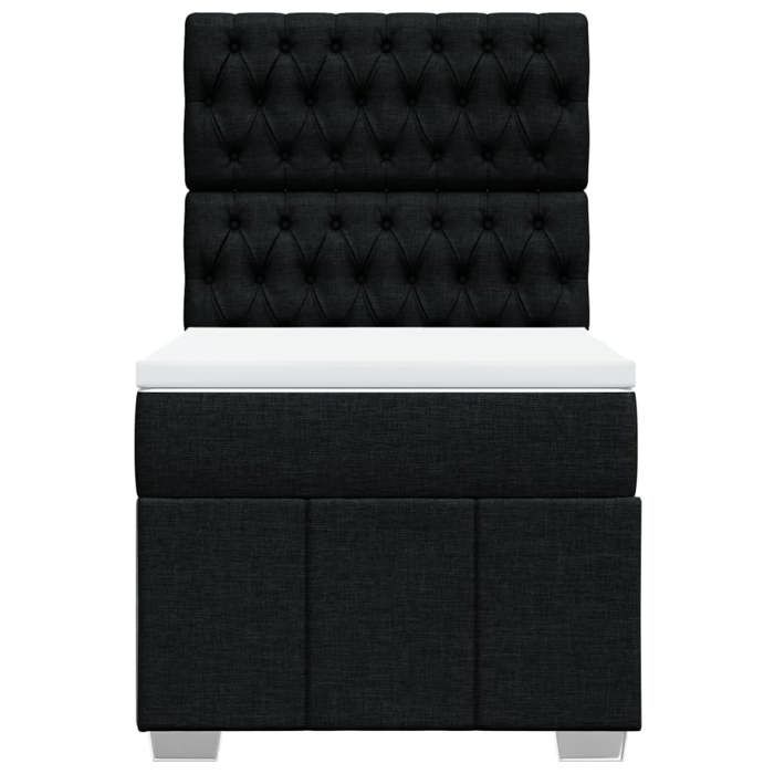 Maison Exclusive - Sommier à lattes de lit et matelas Noir 80x200 cm Tissu