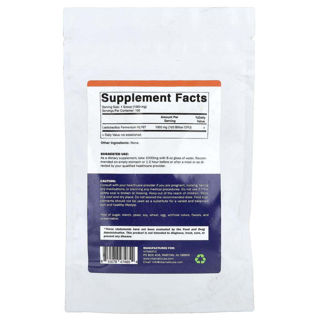 Vitamatic, Lactobacillus Fermentum, 100g (3.5oz)