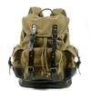 Vintage Canvas Backpacks for Men Laptop Daypacks Waterproof Rucksacks Large Waxed Mountaineering Travel Pack Vintage Backpack