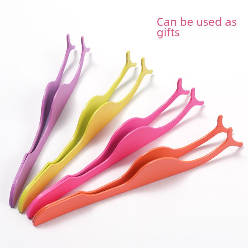 Zestaw narzędzi kosmetycznych: Zalotka do rzęs, pęseta ze stali nierdzewnej i asystent sztucznych rzęs