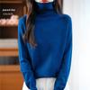 Women's Velvet Long Sleeve Knitwear: Versatile Plus Size High Neck Lapel Sweater for Autumn & Winter