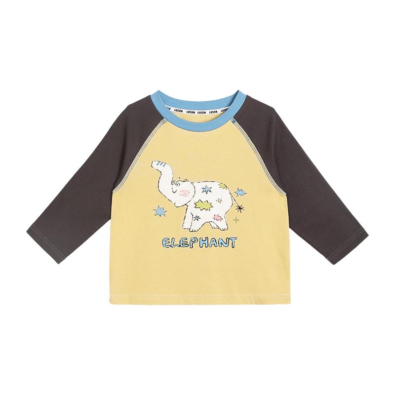 LUSON Baby Boys' Cartoon Print Long Sleeve T-Shirt