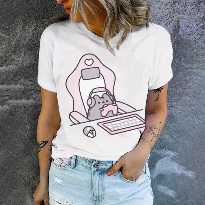 Женская футболка с круглым вырезом — фото 11