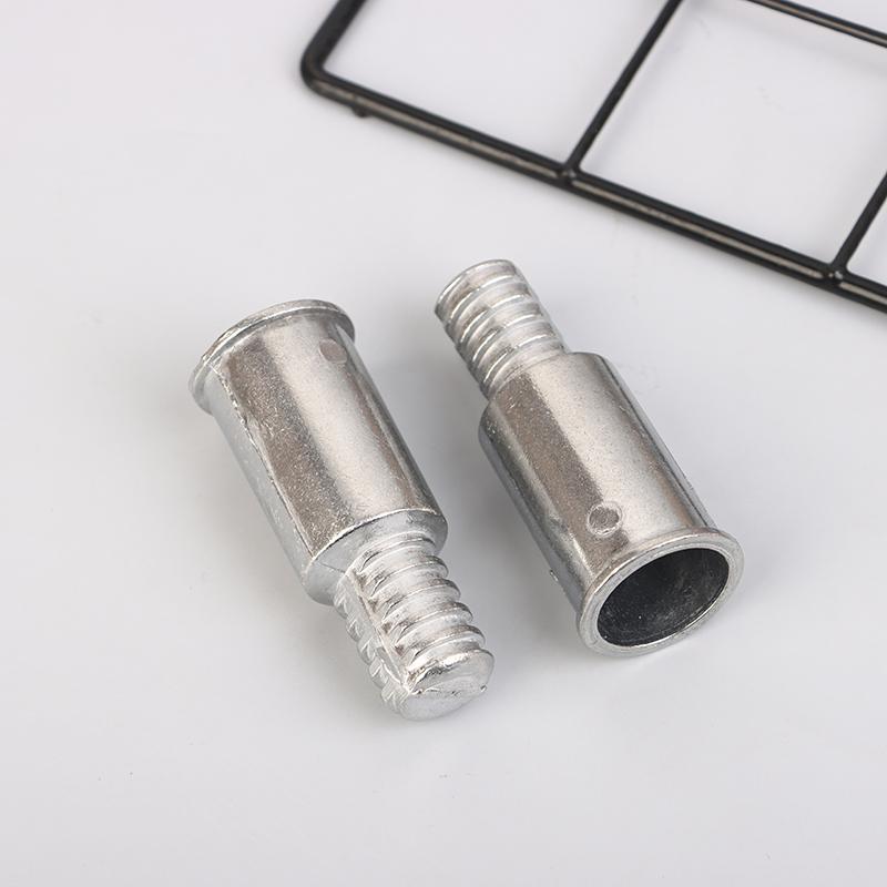 2Pcs Broom Extension Pole Adapter Tips Metal Threaded Handle Tips End Adapter Repair Kit Connector Handle Extension