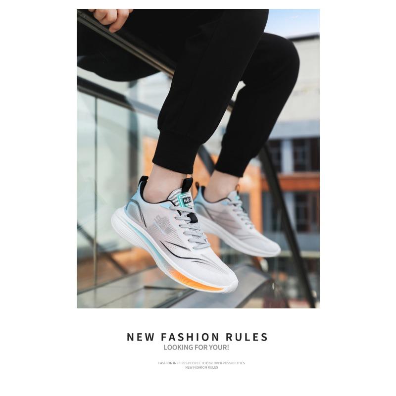 Men's Breathable Mesh Running Shoes, Versatile Soft Sole Lightweight Cold Bonded Casual Sneakers for Students