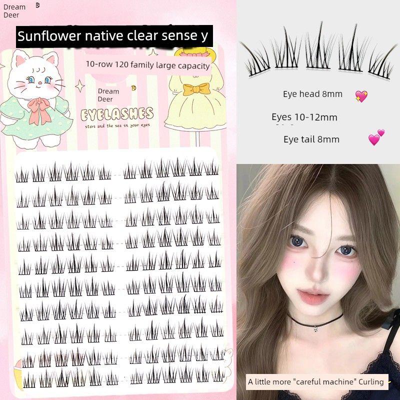 

Menglu Segment Air Sense Fake Eyelashes Nature Glue Type-Sunflower