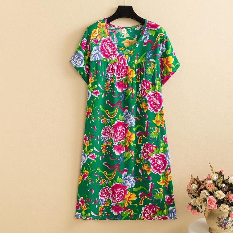 Elegant Summer Loose Long Dresses Women Oversize Short Sleeve Dress