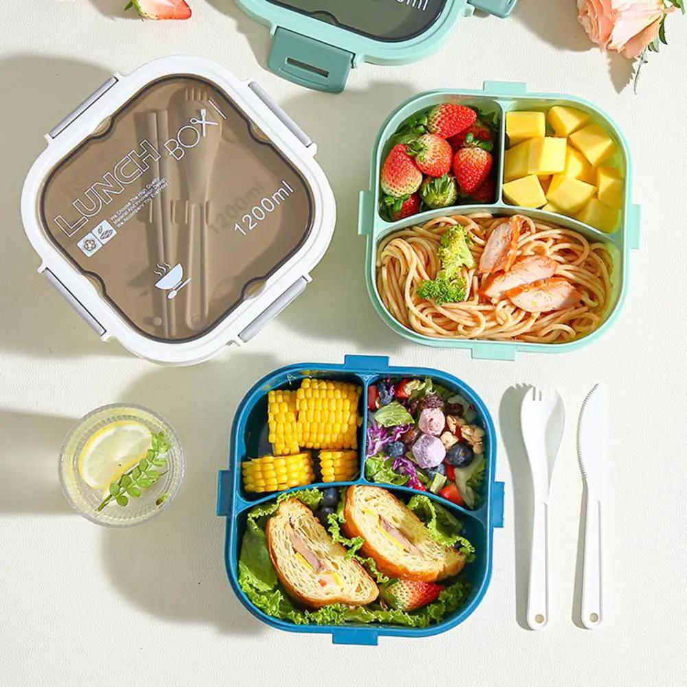 Food Grade Lunch Box Lock Design Student Bento Box High Capacity Heat Resistant Kids Food Container  Store Lunch