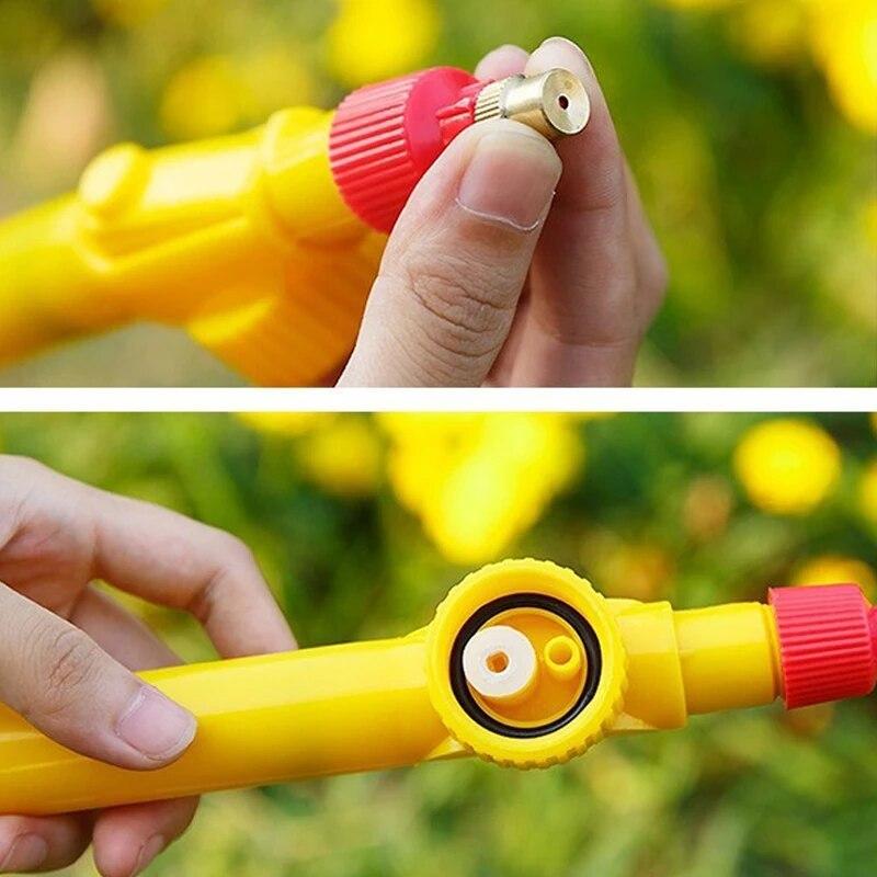 Randomly Select One In Blue and Red Manual High Pressure Air Pump Manual Sprayer Adjustable Drink Bottle Spray Head Nozzle Garde