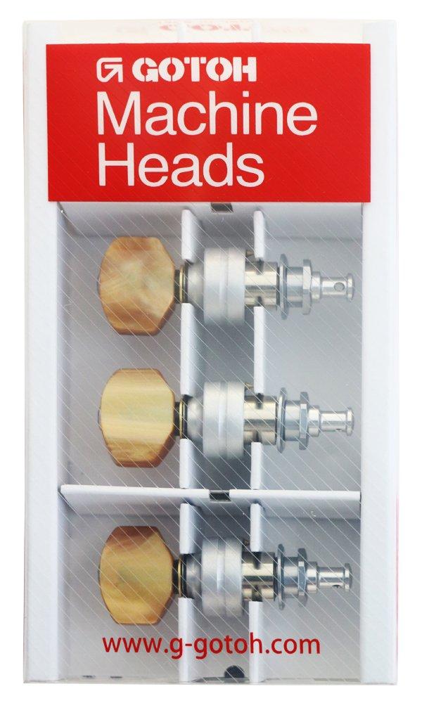 GOTOH Ukulele Peg Planetary Type UB8 Button Chrome White UPT-UB8-CWX