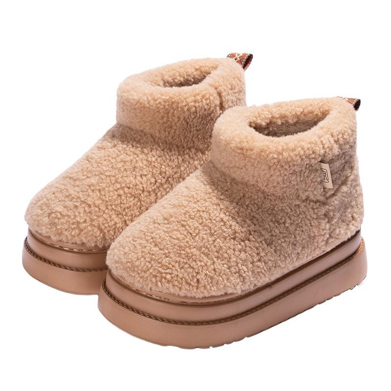 New super warm velvet thickened thick-soled snow boots women's boots winter versatile warm short cotton shoes