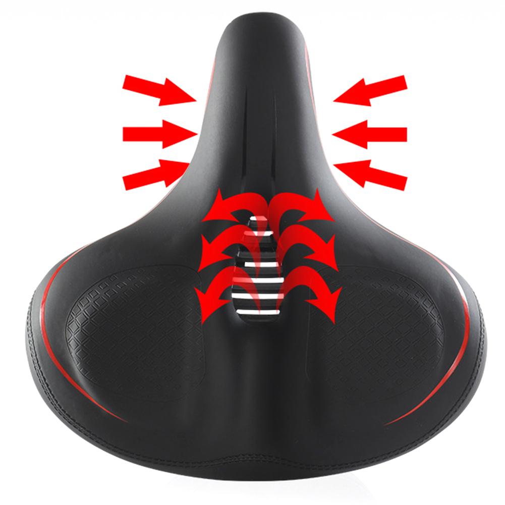 Übergroßer Fahrradsitz Stoßdämpfung Breit Weiches Kissen Fahrradsitz Atmungsaktiv Hohl Fahrradsattel Fahrradzubehör