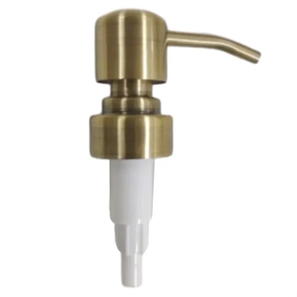 Soap Pump Head Press Type Lotion Pump Head 28/400 Thread Stainless Steel Press Head Bathroom Kitchen Soap Dispenser Head