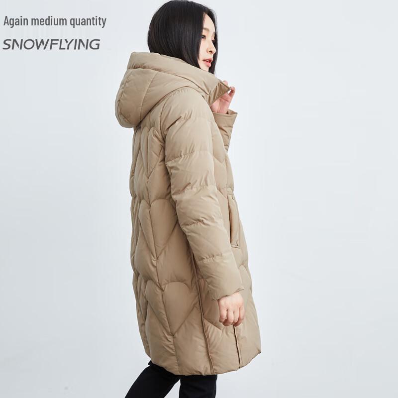 Xuezhongfei Women's Casual Mid-Length Hooded Down Parka
