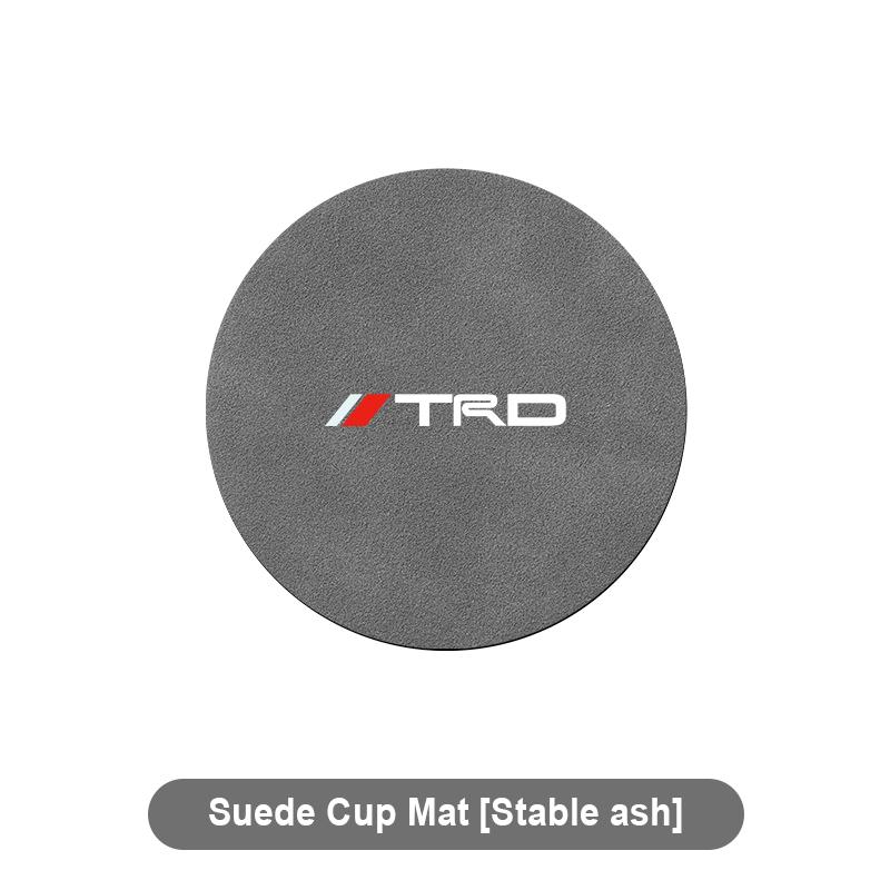 1pcs Suede Car Coaster Mat Water Cup Slots Non-Slip Pad for Toyota Corolla TRD GR Yaris Chr Auris RAV4 Land Cruiser Camry Highlander