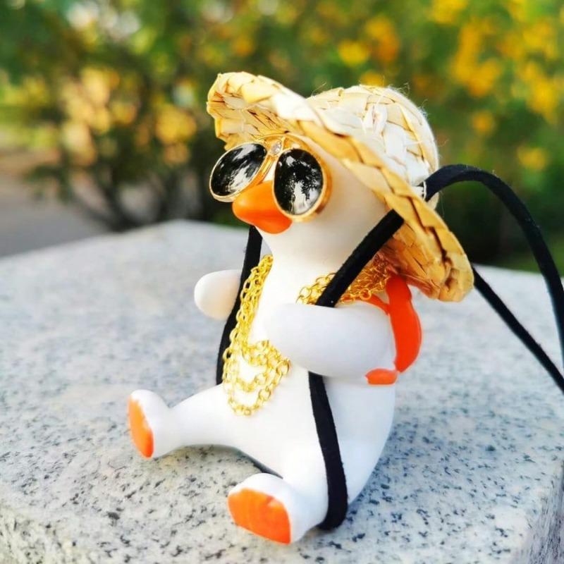 Car Mirror Hanging Accessory, Swinging Duck Car Decoration, Cute Auto Accessory For Teenagers, Car Pendant Decoration For Trucks