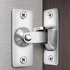 Black Stainless Steel 90° Latch for Small Doors: Anti-theft Right Angle Sliding Door Hasp Lock.