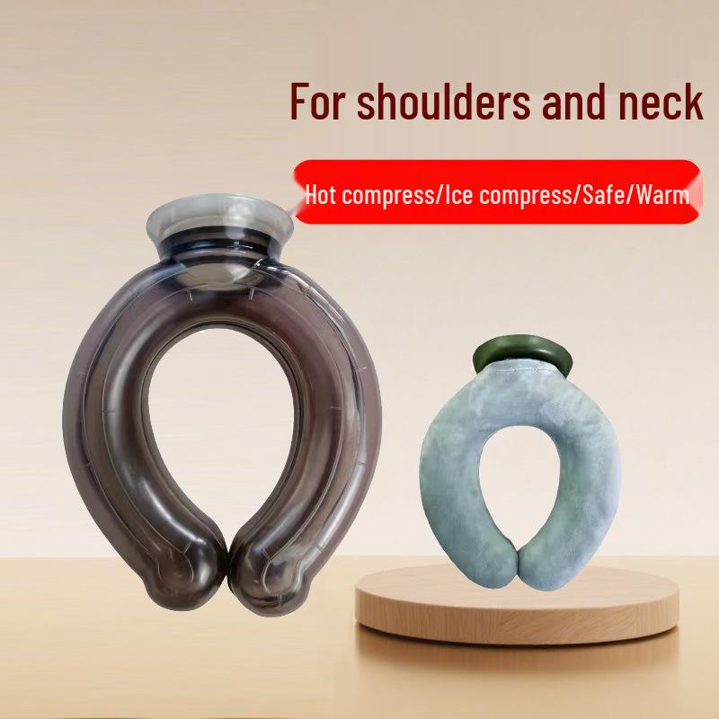 

Грелка для шейного отдела позвоночника и U-образная подушка для защиты шеи светло-серый