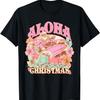 Aloha Christmas Santa Claus Surfing Hawaiian Mele Kalikimaka T-Shirt