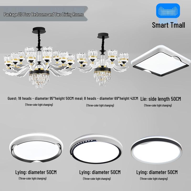 Chinese Style Luminous Crystal Chandelier: Modern Luxury Lighting for Living Rooms and Halls