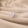 Natural Rose Chalcedony Gemstone 925 Stamped Silver Handcrafted Designer Ring Anniversary Gift RR-85-17